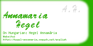 annamaria hegel business card