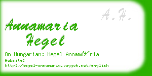 annamaria hegel business card